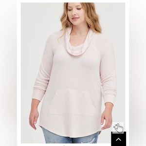 Torrid Super Soft plush Cowl Neck Pink